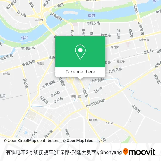 有轨电车2号线接驳车(汇泉路-兴隆大奥莱) map