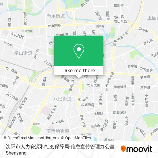 沈阳市人力资源和社会保障局-信息宣传管理办公室 map