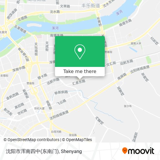 沈阳市浑南四中(东南门) map