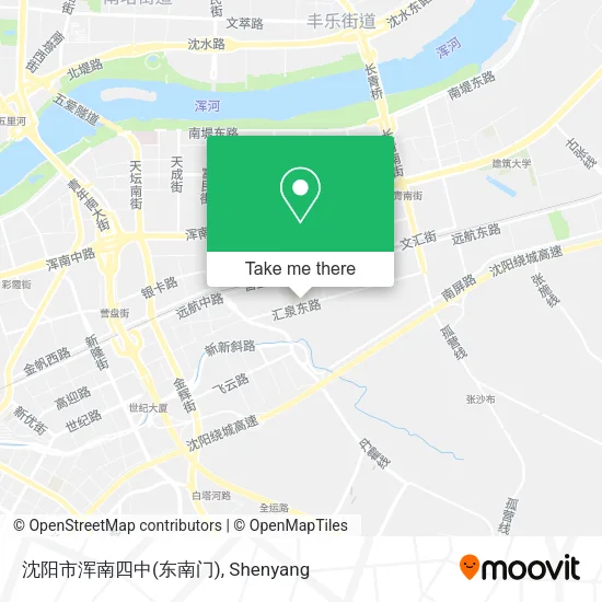 沈阳市浑南四中(东南门) map