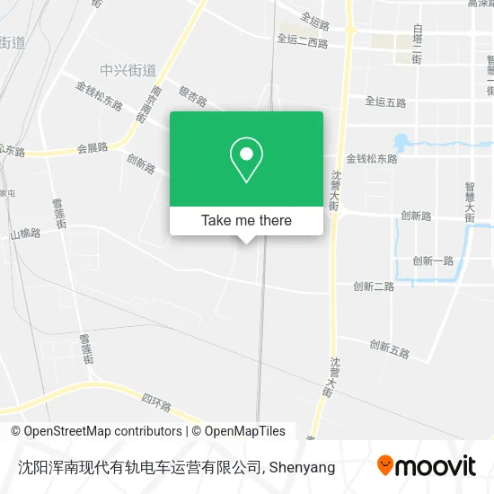 沈阳浑南现代有轨电车运营有限公司 map