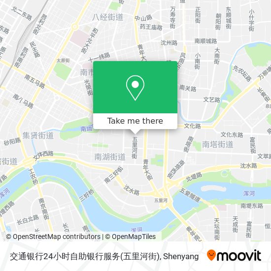 交通银行24小时自助银行服务(五里河街) map