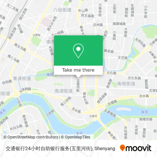 交通银行24小时自助银行服务(五里河街) map