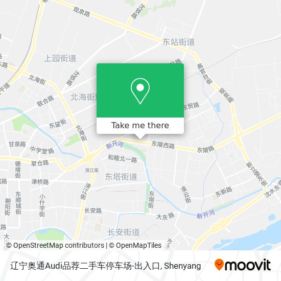 辽宁奥通Audi品荐二手车停车场-出入口 map