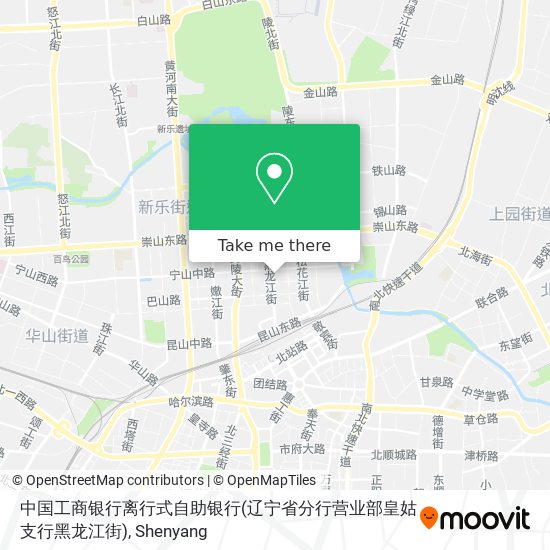 中国工商银行离行式自助银行(辽宁省分行营业部皇姑支行黑龙江街) map