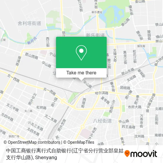 中国工商银行离行式自助银行(辽宁省分行营业部皇姑支行华山路) map