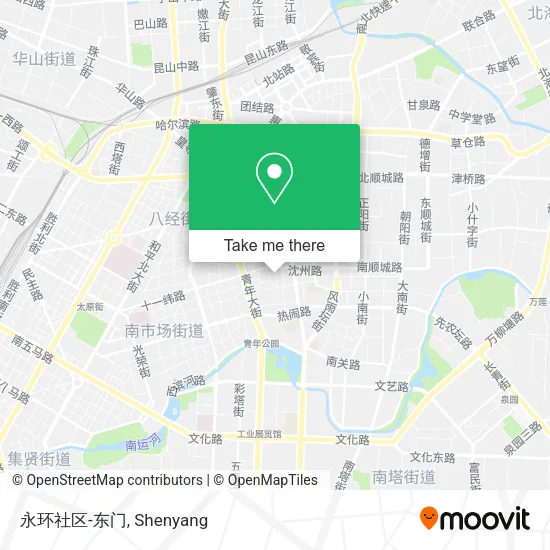 永环社区-东门 map