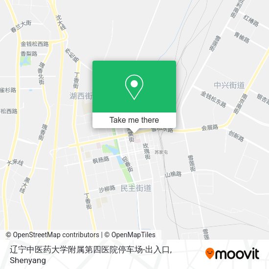 辽宁中医药大学附属第四医院停车场-出入口 map