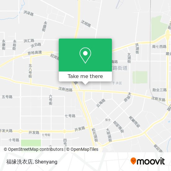 福缘洗衣店 map