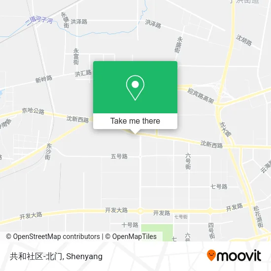 共和社区-北门 map