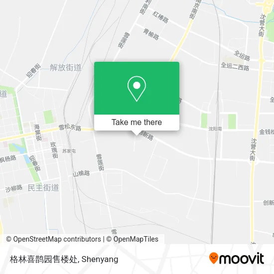 格林喜鹊园售楼处 map