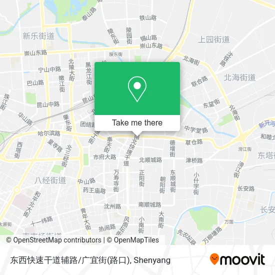 东西快速干道辅路/广宜街(路口) map