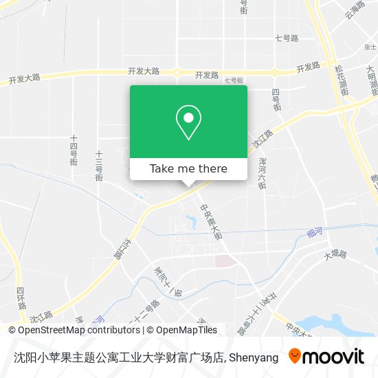 沈阳小苹果主题公寓工业大学财富广场店 map