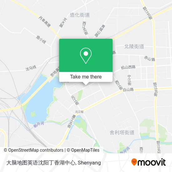 大脑地图英语沈阳丁香湖中心 map