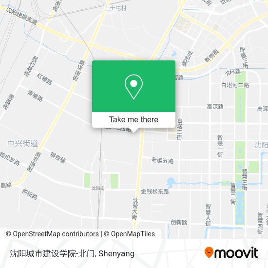 沈阳城市建设学院-北门 map