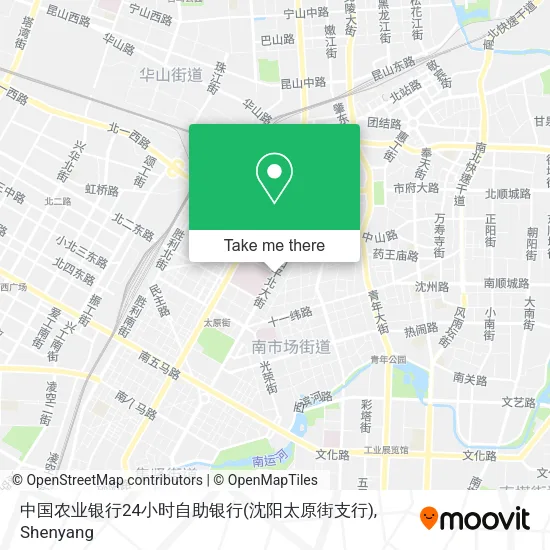 中国农业银行24小时自助银行(沈阳太原街支行) map