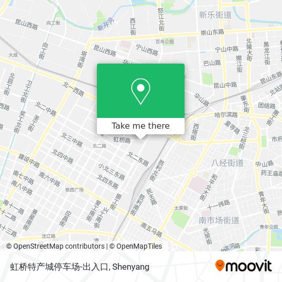 虹桥特产城停车场-出入口 map