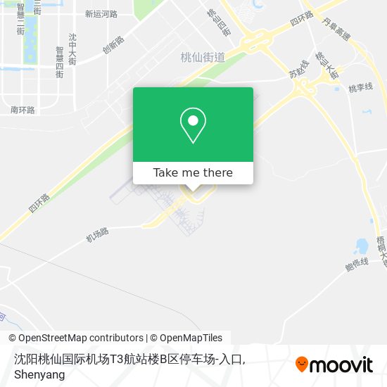 沈阳桃仙国际机场T3航站楼B区停车场-入口 map