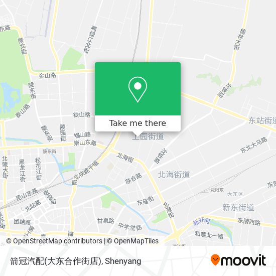 箭冠汽配(大东合作街店) map