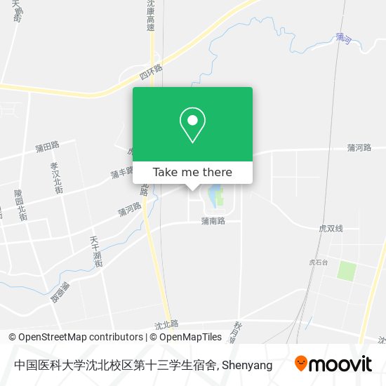 中国医科大学沈北校区第十三学生宿舍 map