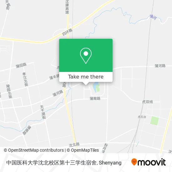 中国医科大学沈北校区第十三学生宿舍 map