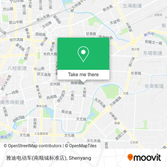 雅迪电动车(南顺城标准店) map