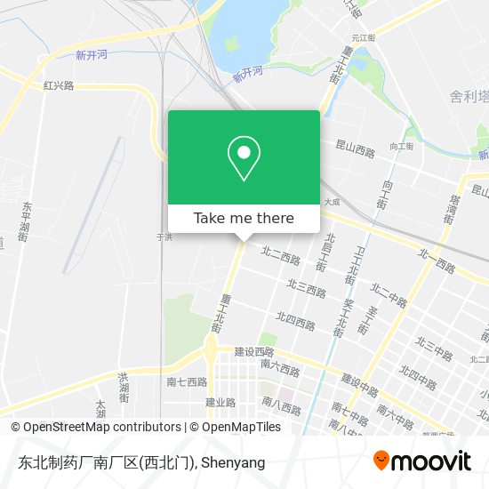 东北制药厂南厂区(西北门) map