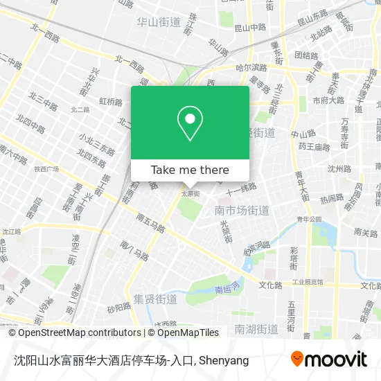 沈阳山水富丽华大酒店停车场-入口 map