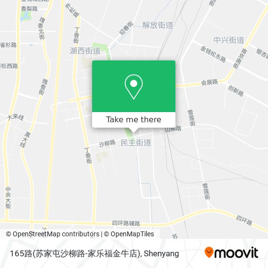 165路(苏家屯沙柳路-家乐福金牛店) map