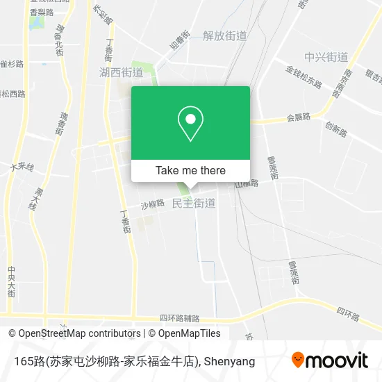165路(苏家屯沙柳路-家乐福金牛店) map