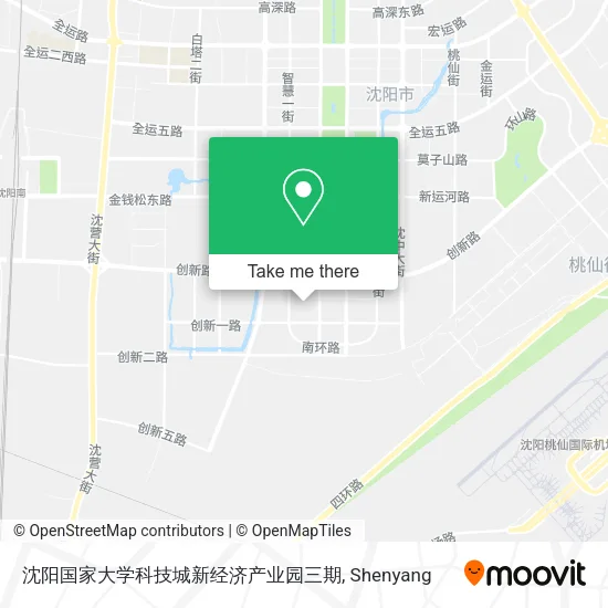 沈阳国家大学科技城新经济产业园三期 map
