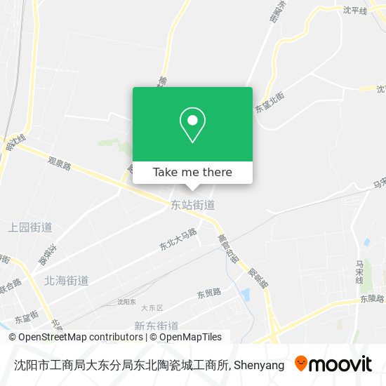 沈阳市工商局大东分局东北陶瓷城工商所 map