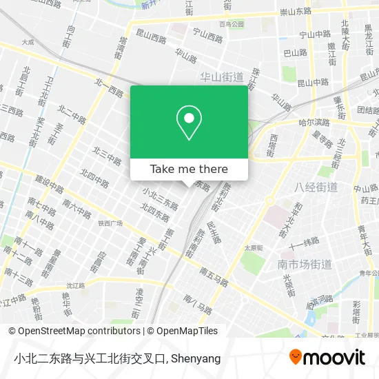 小北二东路与兴工北街交叉口 map