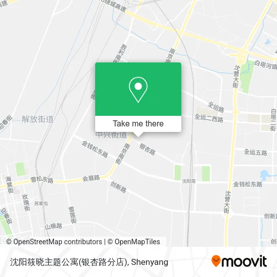 沈阳筱晓主题公寓(银杏路分店) map