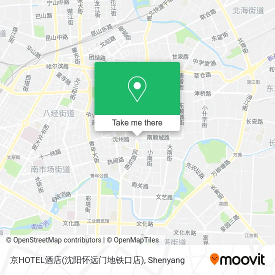京HOTEL酒店(沈阳怀远门地铁口店) map