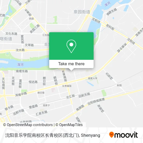 沈阳音乐学院南校区长青校区(西北门) map