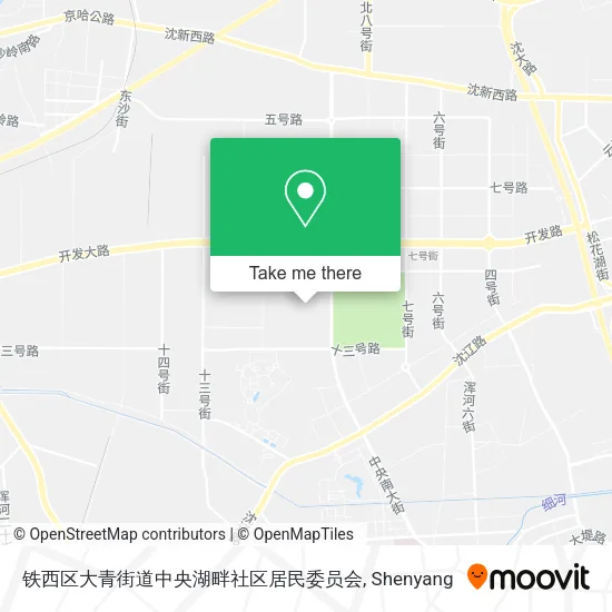 铁西区大青街道中央湖畔社区居民委员会 map