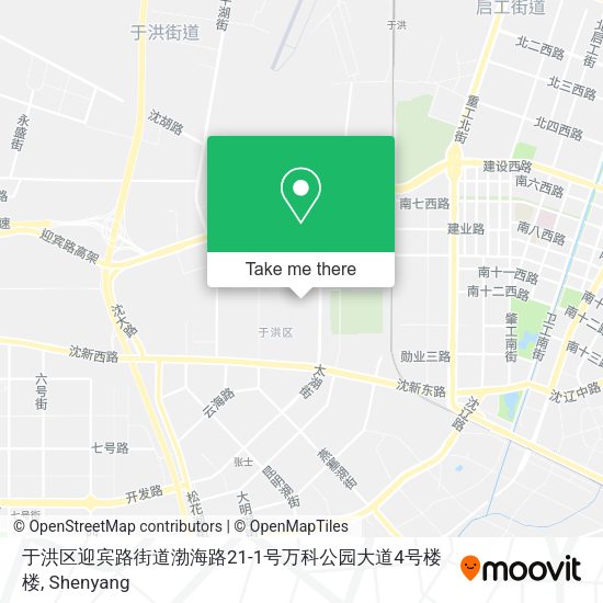 于洪区迎宾路街道渤海路21-1号万科公园大道4号楼楼 map