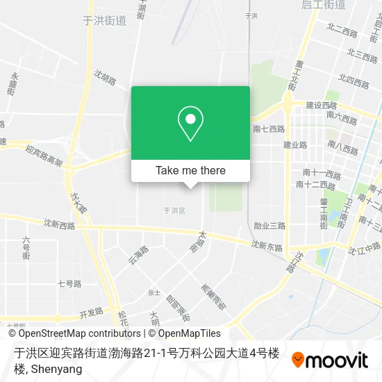 于洪区迎宾路街道渤海路21-1号万科公园大道4号楼楼 map