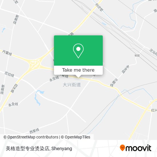 美格造型专业烫染店 map