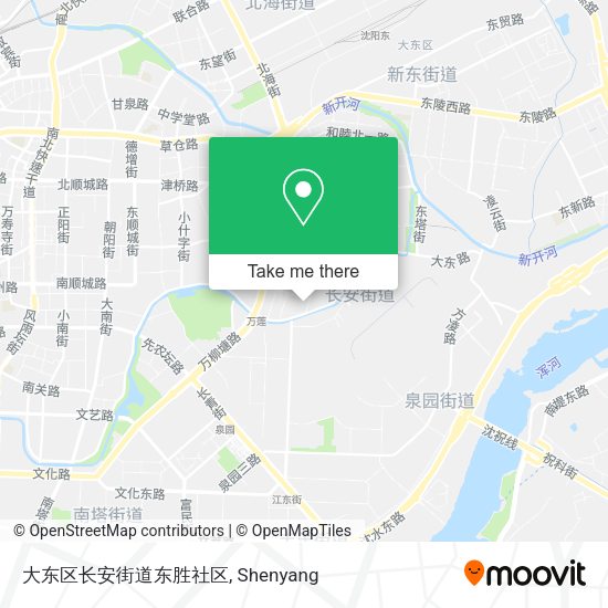 大东区长安街道东胜社区 map