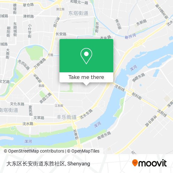 大东区长安街道东胜社区 map