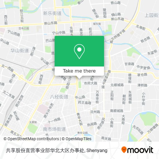 共享股份直营事业部华北大区办事处 map