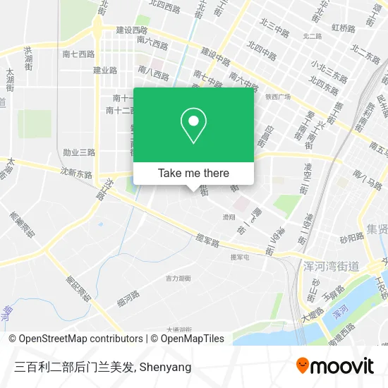 三百利二部后门兰美发 map