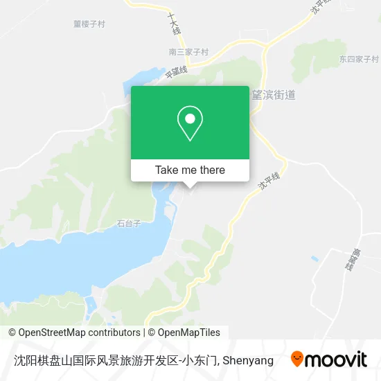 沈阳棋盘山国际风景旅游开发区-小东门 map