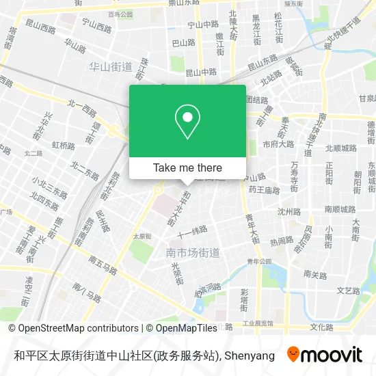 和平区太原街街道中山社区(政务服务站) map