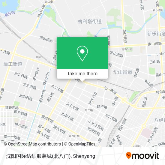沈阳国际纺织服装城(北八门) map