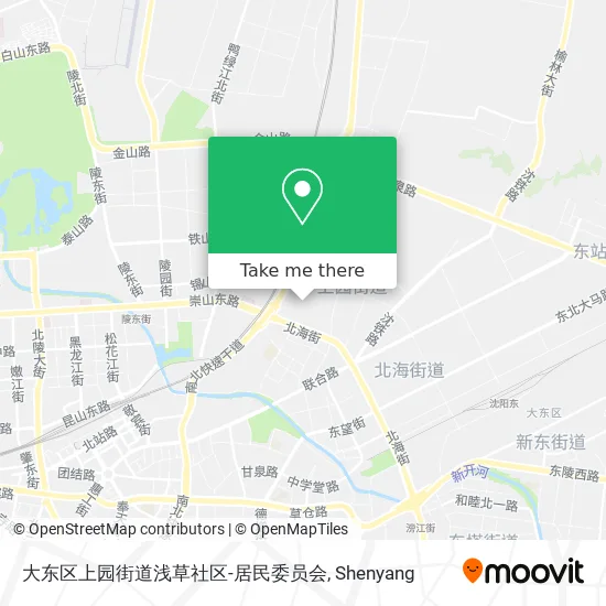 大东区上园街道浅草社区-居民委员会 map
