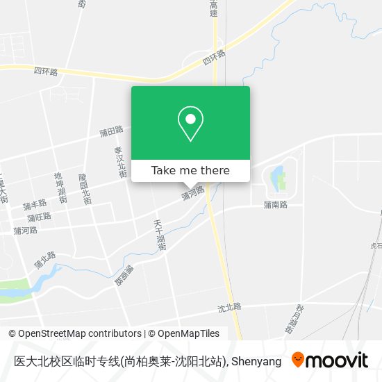 医大北校区临时专线(尚柏奥莱-沈阳北站) map
