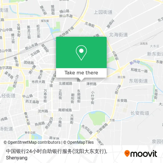 中国银行24小时自助银行服务(沈阳大东支行) map